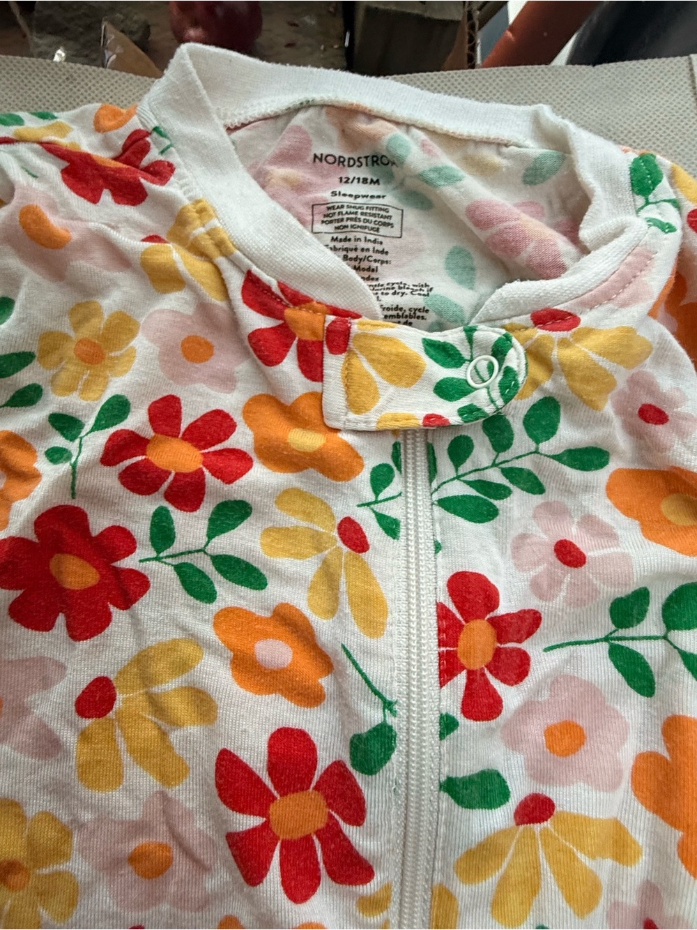 NORDSTROM 12 - 18mths baby infant unisex girl jumpsuit romper floral sleeper